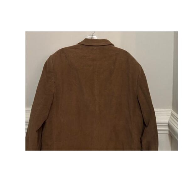 Banana Republic Mens Pea Coat Trenchcoat Moleskin Overcoat Large Tall Long - Picture 6 of 8